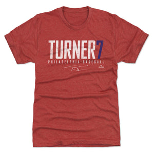 Trea Turner Washington Nationals Majestic Official Player Name & Number T- Shirt - Red